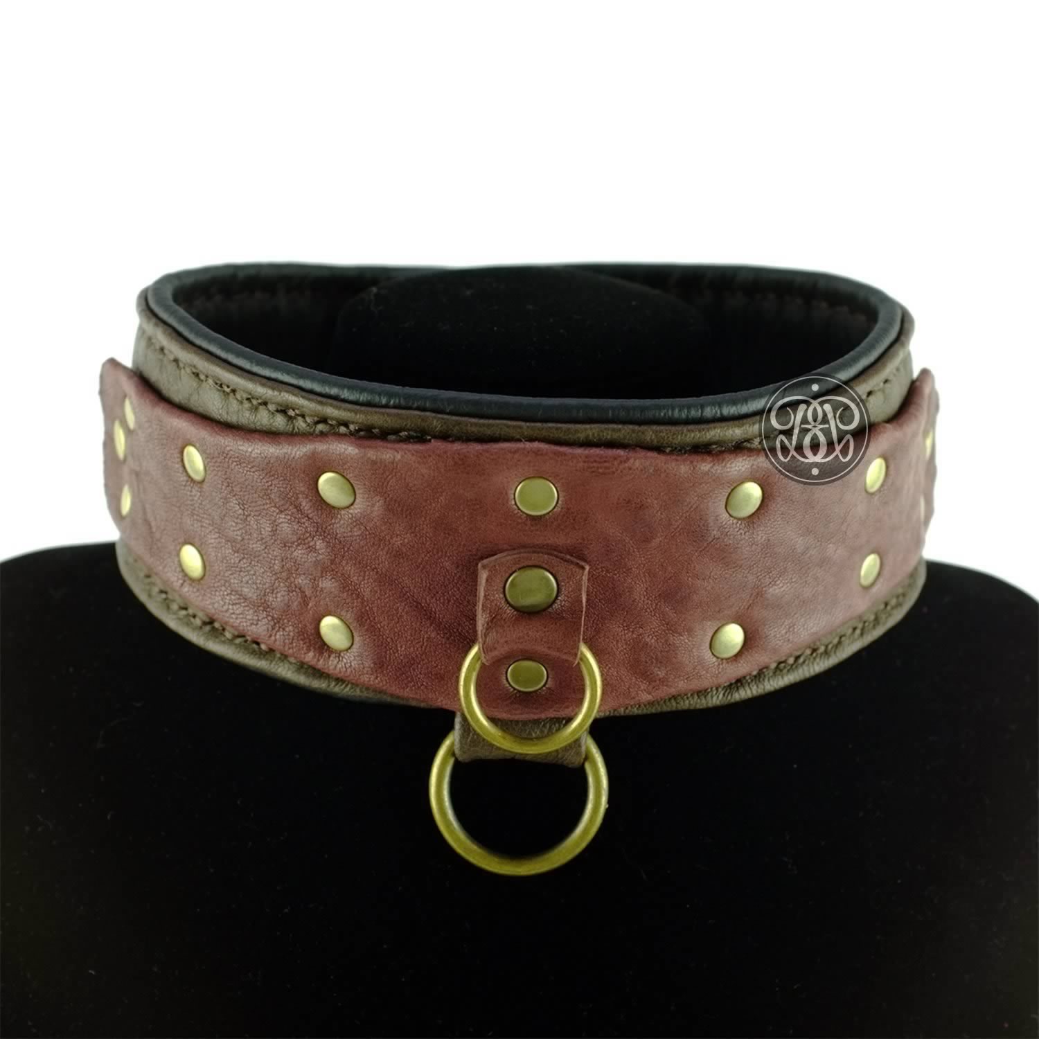 MALE LEATHER SLAVE COLLAR, SUBMISSIVE COLLARS, HAND MADE