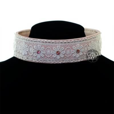 Embroidered Lace Leather Collar