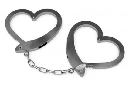 Heart shaped handcuffs