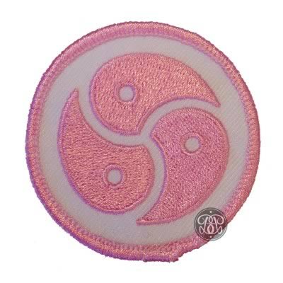 BDSM Symbol Woven Patch Pink Inc.postage