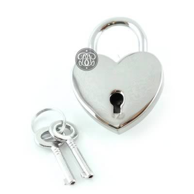 Heart Padlock - Mini Silver