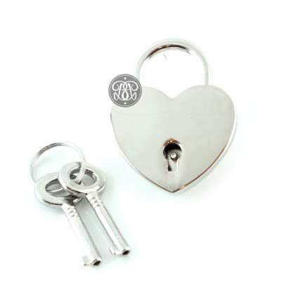 Heart Padlock - Silver