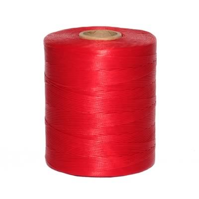 Red Waxed Polyester Leather Thread