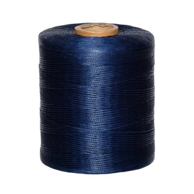 Navy Blue Waxed Polyester Leather Thread