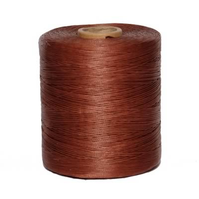 Brown Waxed Polyester Leather Thread