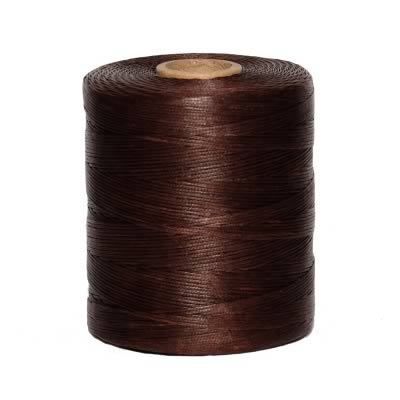 Dark Brown Waxed Polyester Leather Thread