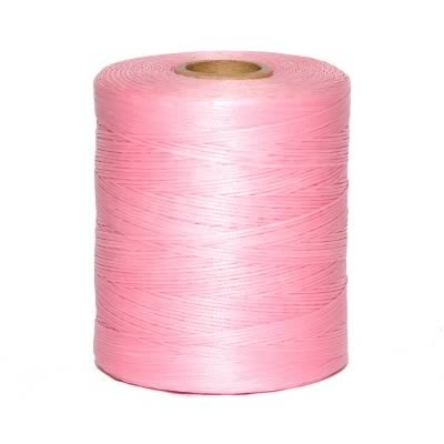 Pink Waxed Polyester Leather Thread