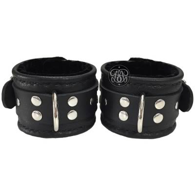 Dark Lover Leather Velvet Bondage Cuffs