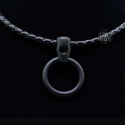 O Ring Day Collar Pendant - Black