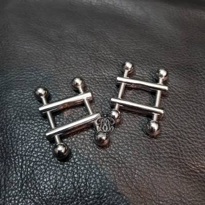 Adjustable Steel Nipple Clamps - Silver