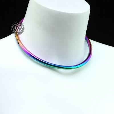 Submissive Day Collar - Petite Rainbow