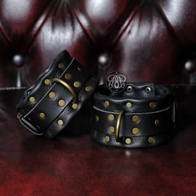 Rough Love Leather Bondage Cuffs