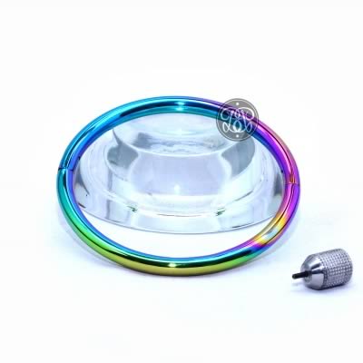 Submissive Locking Bangle - Standard Rainbow