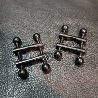 Adjustable Steel Nipple Clamps - Black