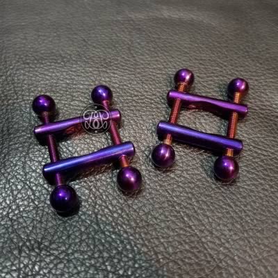 Adjustable Steel Nipple Clamps - Purple