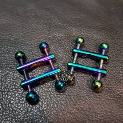 Adjustable Steel Nipple Clamps - Rainbow