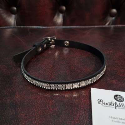 Suede Sparkler Submissive Collar 2