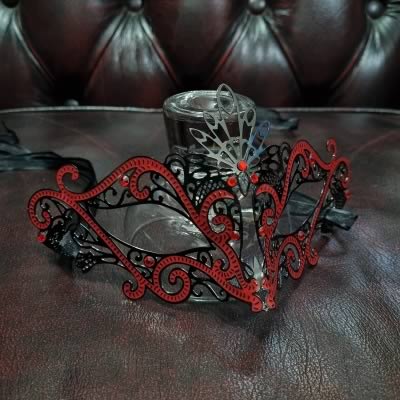Metal Bondage Mask - Red Princess