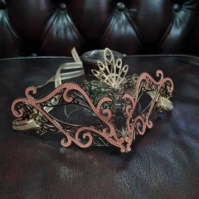 Metal Bondage Mask - Gold Princess