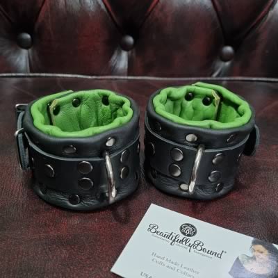 Rough Love Duo Leather Bondage Cuffs