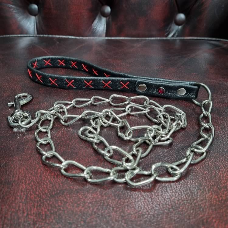 Bondage Lead - Black and Red