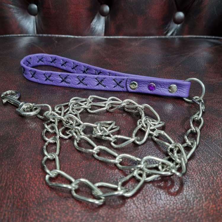 Bondage Lead - Purple and Black