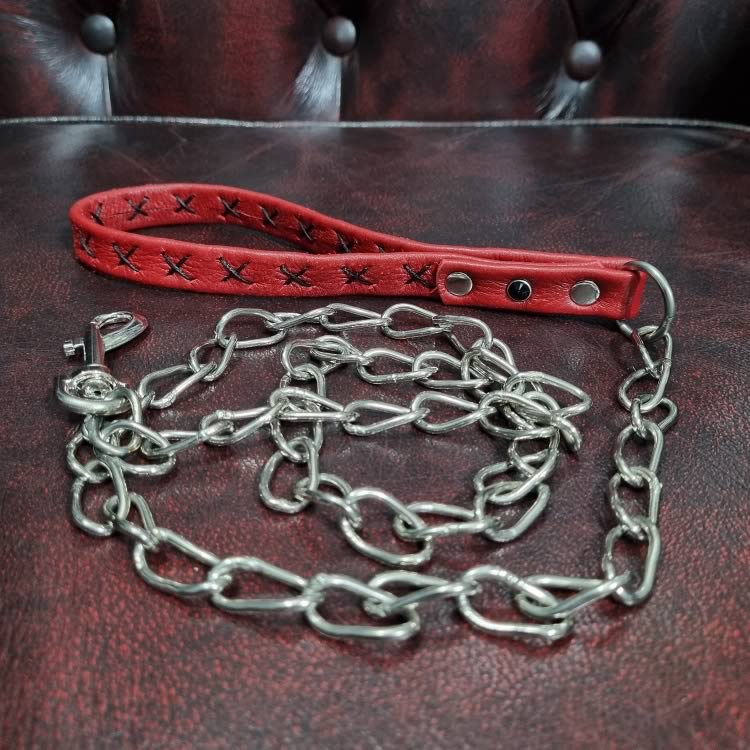 Bondage Lead - Red and Black