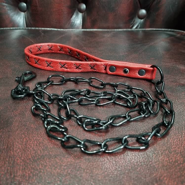 Bondage Lead - Red and Black 2