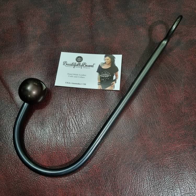 Black Steel Anal Hook - Large