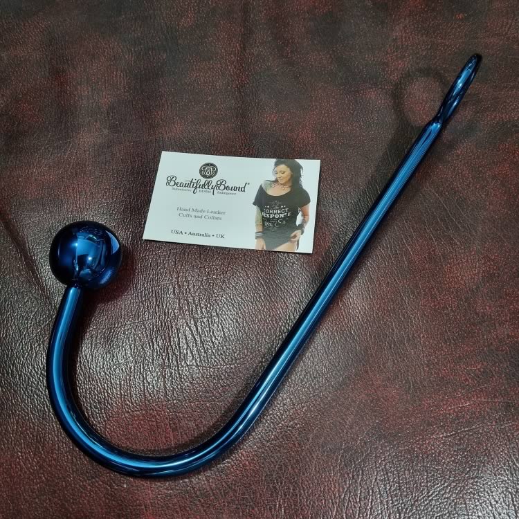 Blue Steel Anal Hook - Large