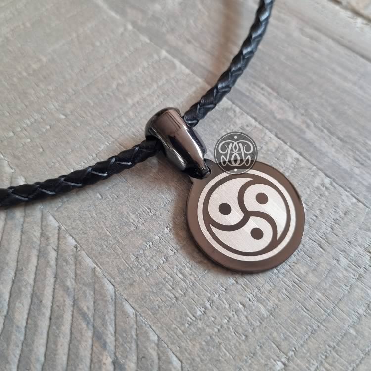 Triskelion BDSM Symbol Pendent - Black