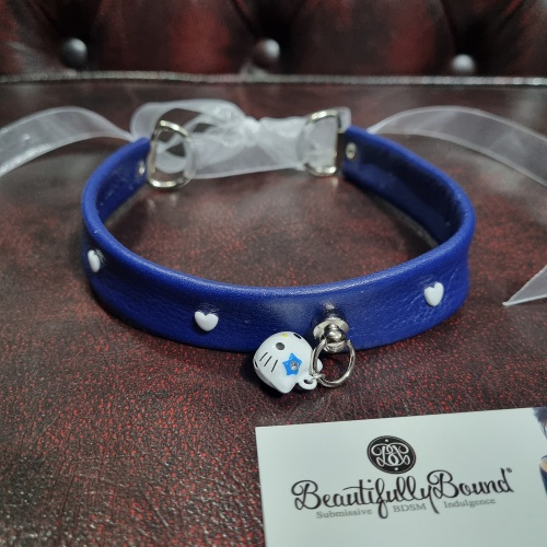 Little Heart Kitten Collar - Blue