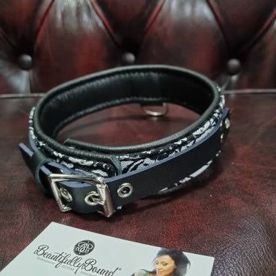 Leather and Lace Submissive Collar